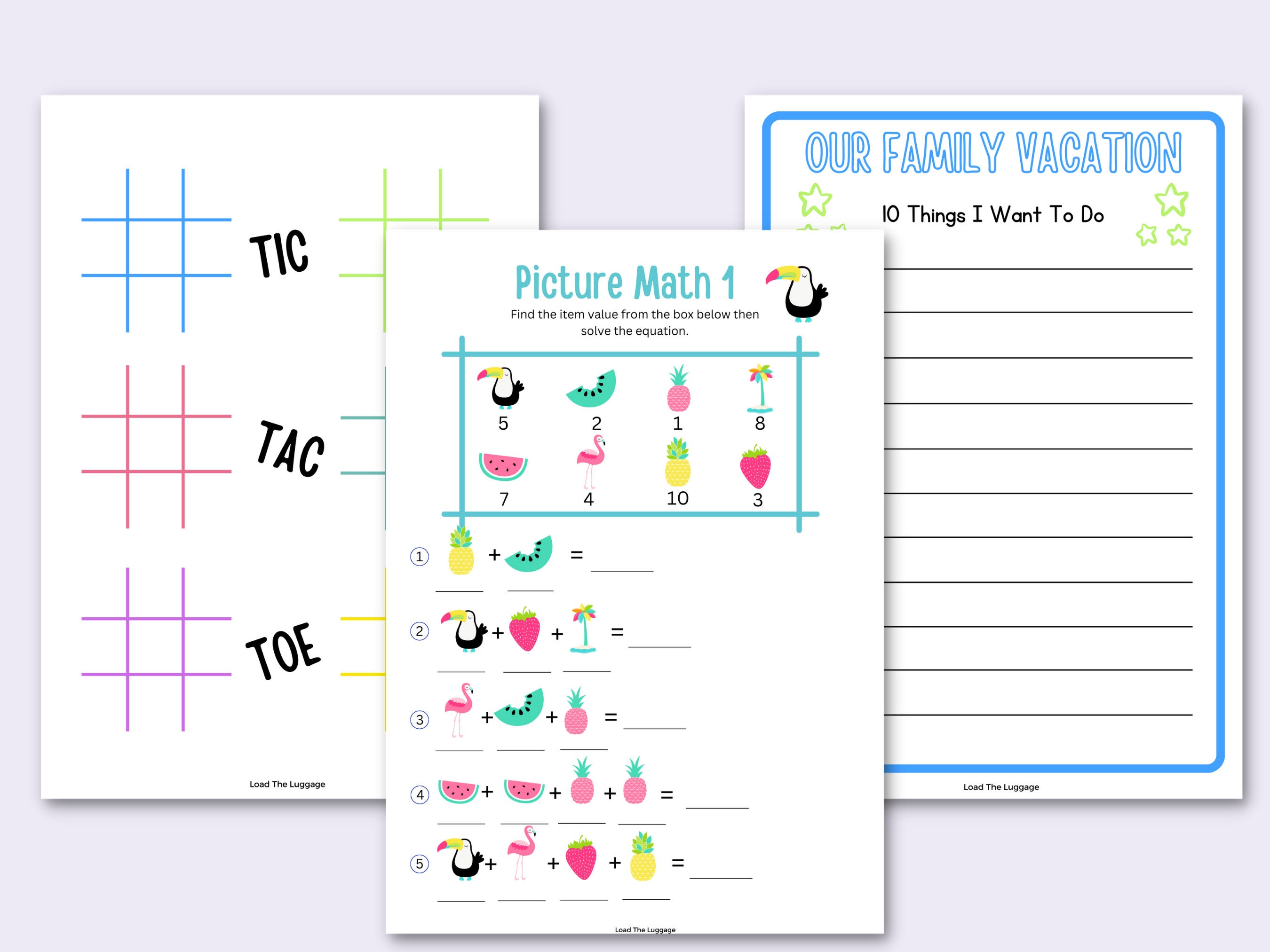 Printable Kids Travel Activities, Kids Travel Game, Travel Busy Book ...
