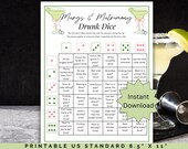 Margs and Matrimony Drunk Dice Bachelorette Game, Drinking Game