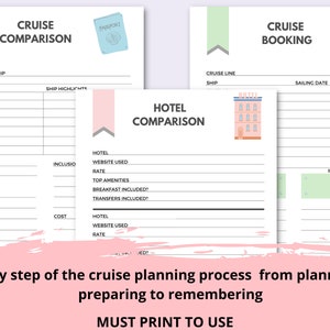 Cruise Planner, Instant Download, Cruise Planning Kit Printable, Printable Cruise Planner, Vacation Planner, Travel Journal image 2