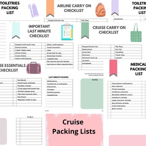 Cruise Planner, Instant Download, Cruise Planning Kit Printable, Printable Cruise Planner, Vacation Planner, Travel Journal image 6
