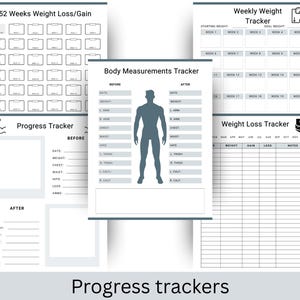 Tracker di allenamento per uomini, tracker dei progressi in palestra, registro degli esercizi, diario di perdita di peso immagine 5