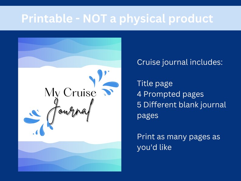 Cruise Journal Printable Cruise Journal Vacation Journal - Etsy