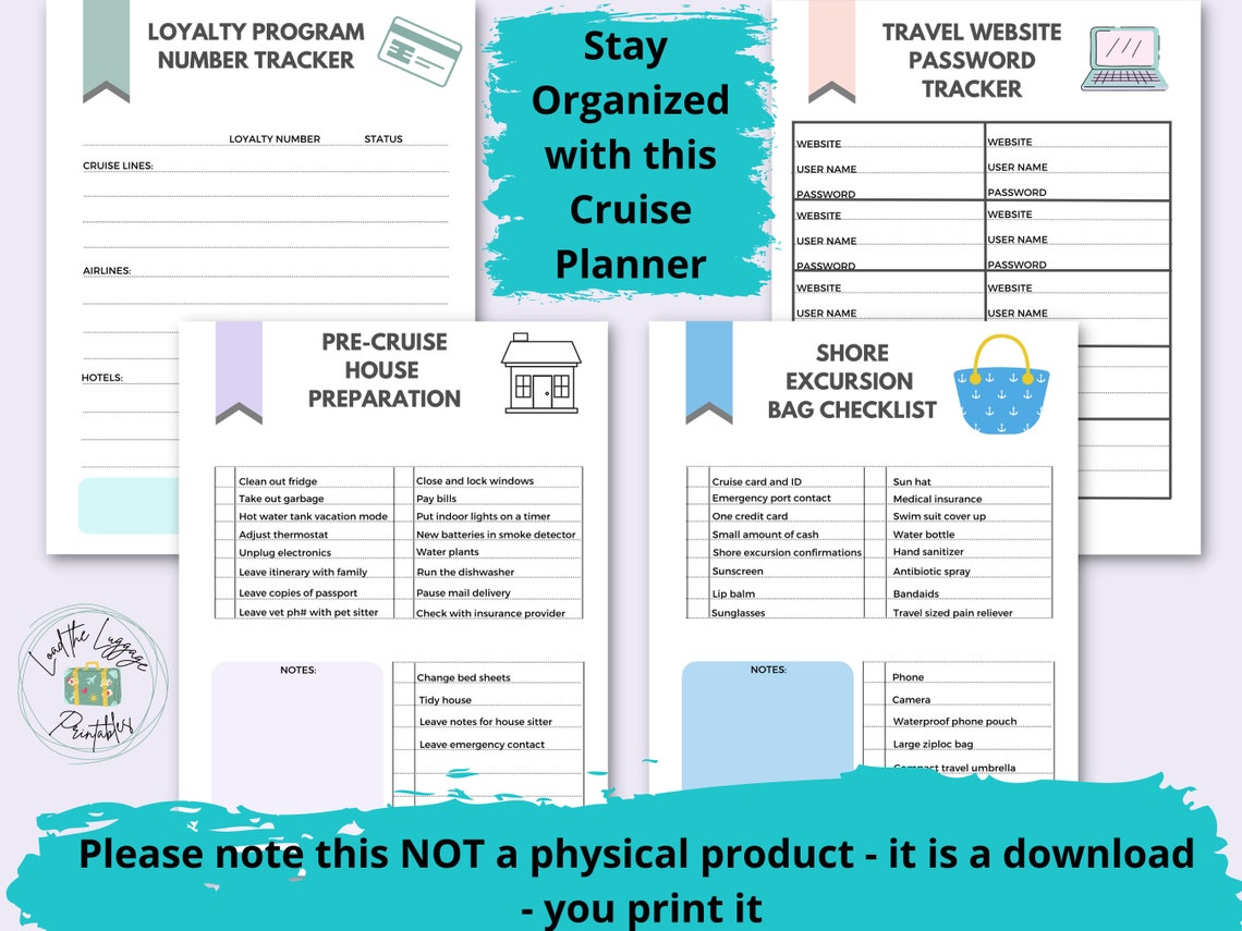 Cruise Planner Instant Download Cruise Planning Kit - Etsy