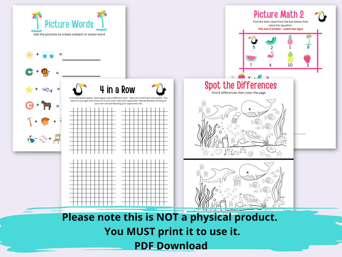 Printable Kids Travel Activities, Kids Travel Game, Travel Busy Book, Kids Scavenger, Road Trip ...