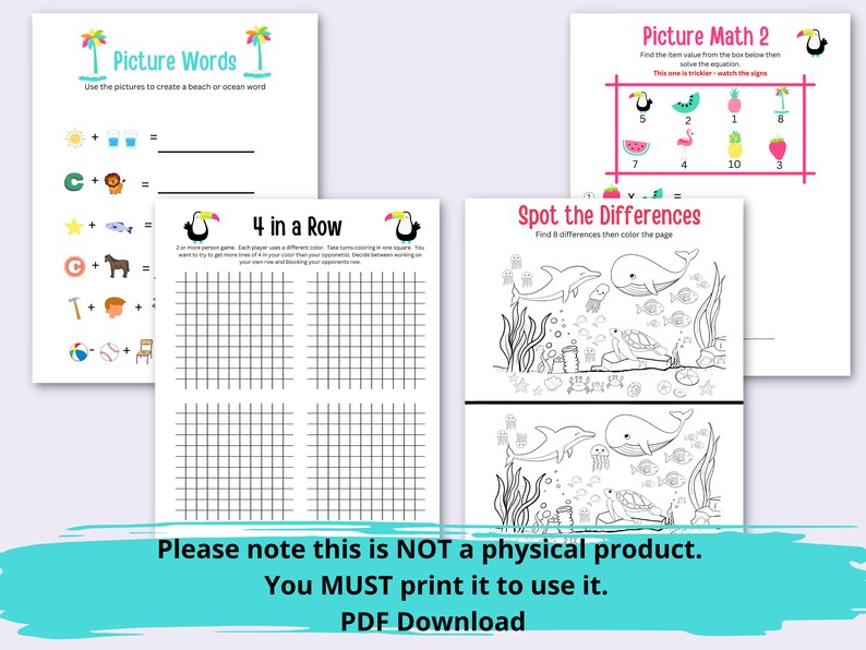 Printable Kids Travel Activities, Kids Travel Game, Travel Busy Book