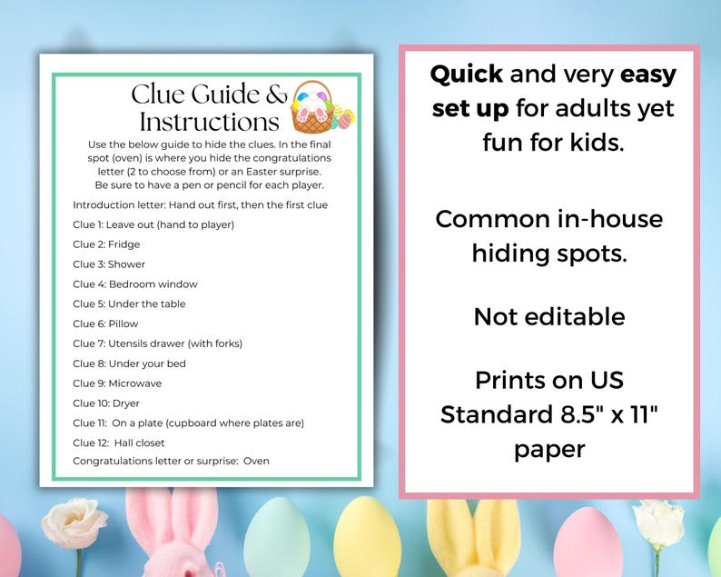 Teen Easter Scavenger Hunt, Easter Escape Room, Indoor Treasure Hunt ...