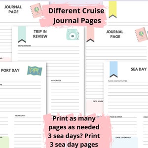 Cruise Planner, Instant Download, Cruise Planning Kit Printable, Printable Cruise Planner, Vacation Planner, Travel Journal image 4