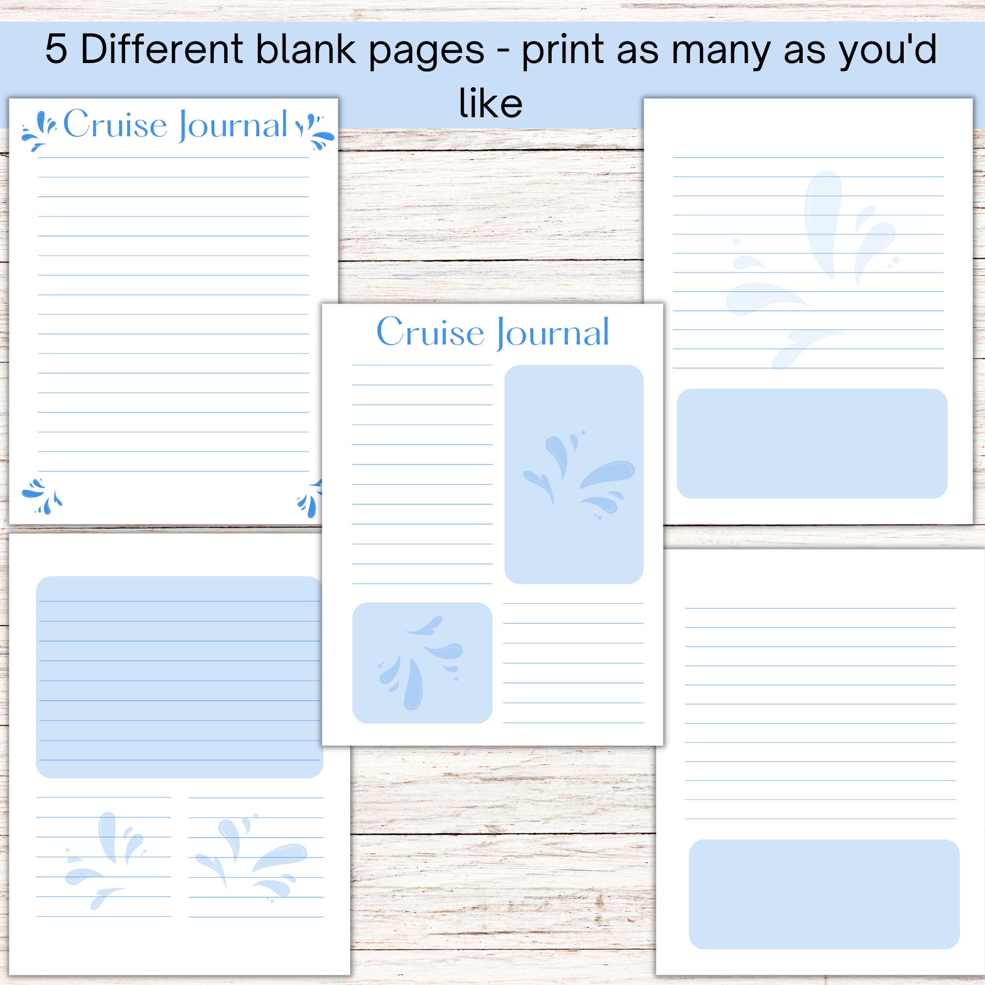 Cruise Journal Printable Cruise Journal Vacation Journal Cruise