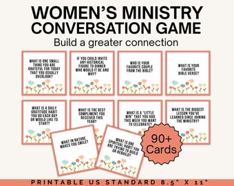 Women's Ministry Games, Women's Ministry Conversation Starters, Women's Retreat Games, Christian Icebreakers, Women's Ministry Ice Breakers