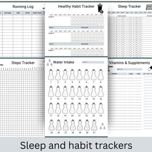 Tracker di allenamento per uomini, tracker dei progressi in palestra, registro degli esercizi, diario di perdita di peso immagine 6