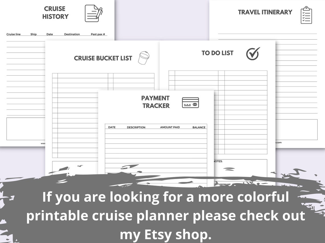 Cruise Planner, Cruise Planning Kit Printable, Cruise Planner Printable ...