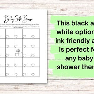 Baby bingo, babyshower games, baby shower bingo, baby bingo printable, baby gift bingo, sip and see games, sip and see, babyshower bingo image 3