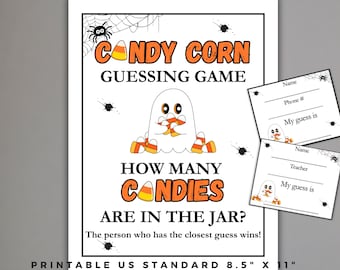 Candy corn guessing game, adult Halloween game, candy corn guess, guess how many candy corn, Halloween group game, candy guessing game