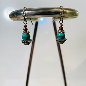 Malachite earrings