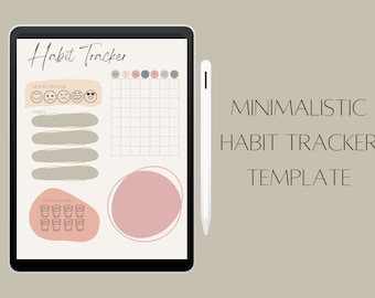 Minimalistic Habit Tracker Template Planner For GoodNotes