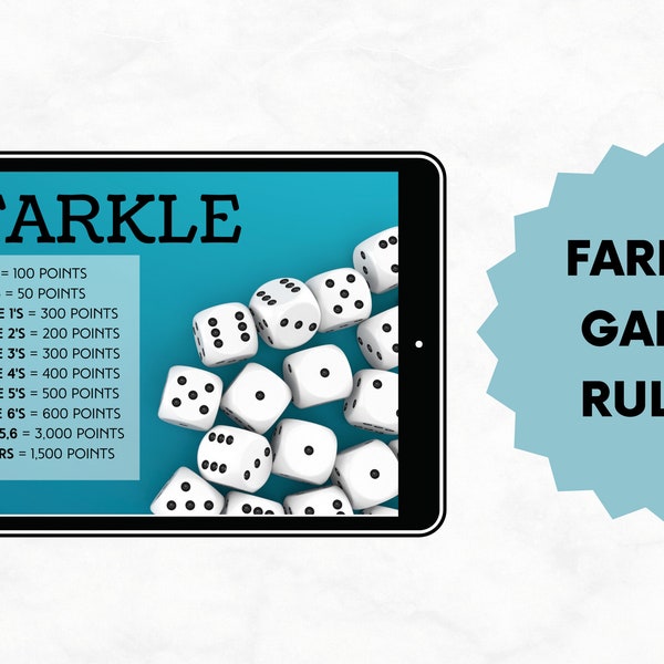 Farkle Rules Download Dice Game PDF Printable