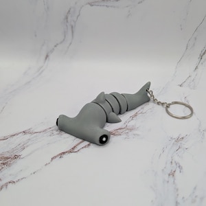 Hammerhead Shark 3D printed Flexi Articulated Keychain