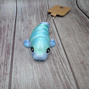 Manatee 3D-utskriven Flexi Ledad Nyckelring