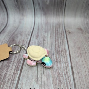 Turtle 3D printed Flexi Articulated Keychain