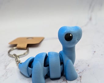 Brontosaurus 3D printed Flexi Articulated Keychain