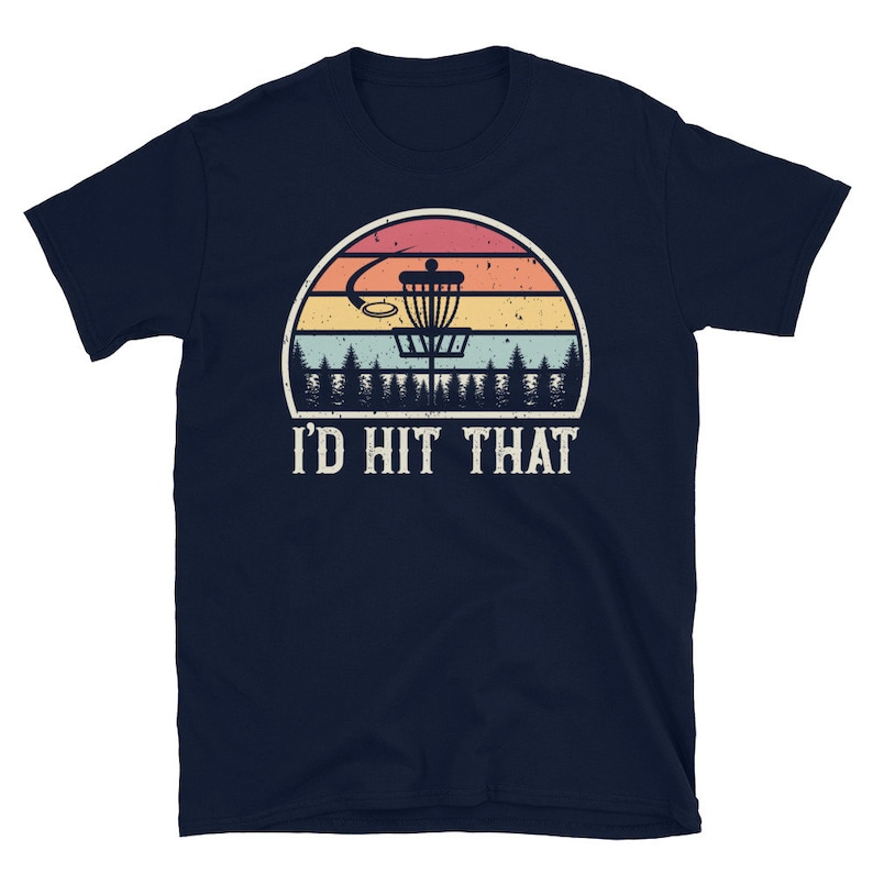 Vintage Flying Disc Golf Shirt, I'd Hit That, Funny Disc Golf Gift Idea For Him & Her, Retro Disc Throwing T-Shirt For Men And Women