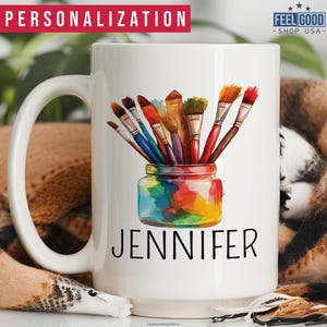 Painting Mug, Personalized Painter Gift, Custom Painter Name Mug, Painting Coffee Mug, Painting Coffee Cup, Painting Mug Gift For Painter