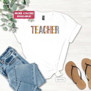 Teacher Shirt Leopard Cheetah Print Shirt Teacher Appreciation Gift For Teacher Tee 1st Day Of School Teaching Tshirt #25L5F