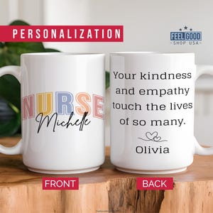 Personalized Nurse Coffee Mug Gift for Nurse Appreciation Cup with Name Nurse Gift for New Nurse Graduation Custom Nurse Mug Nurse Gifts