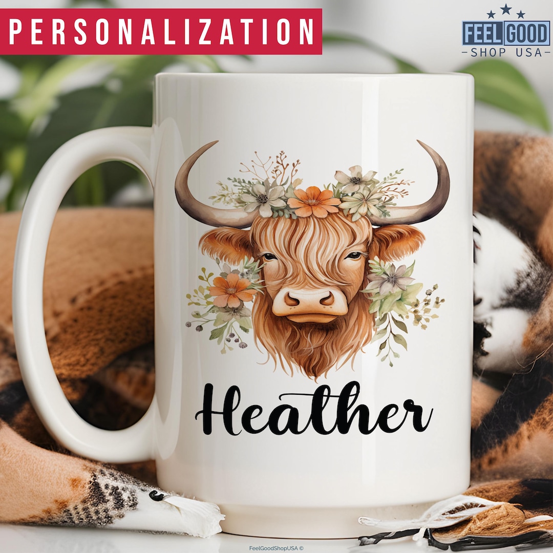 Highland Cow Mug Personalized Cow Gift, Custom Cow Cup With Name, Cow — free download