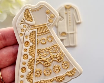 Indian Bride Raised Cookie Stamp/Debosser & Cutter