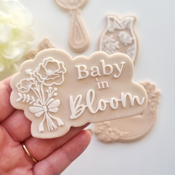 Baby in Bloom Raised Cookie Stamp/Debosser & Cutter