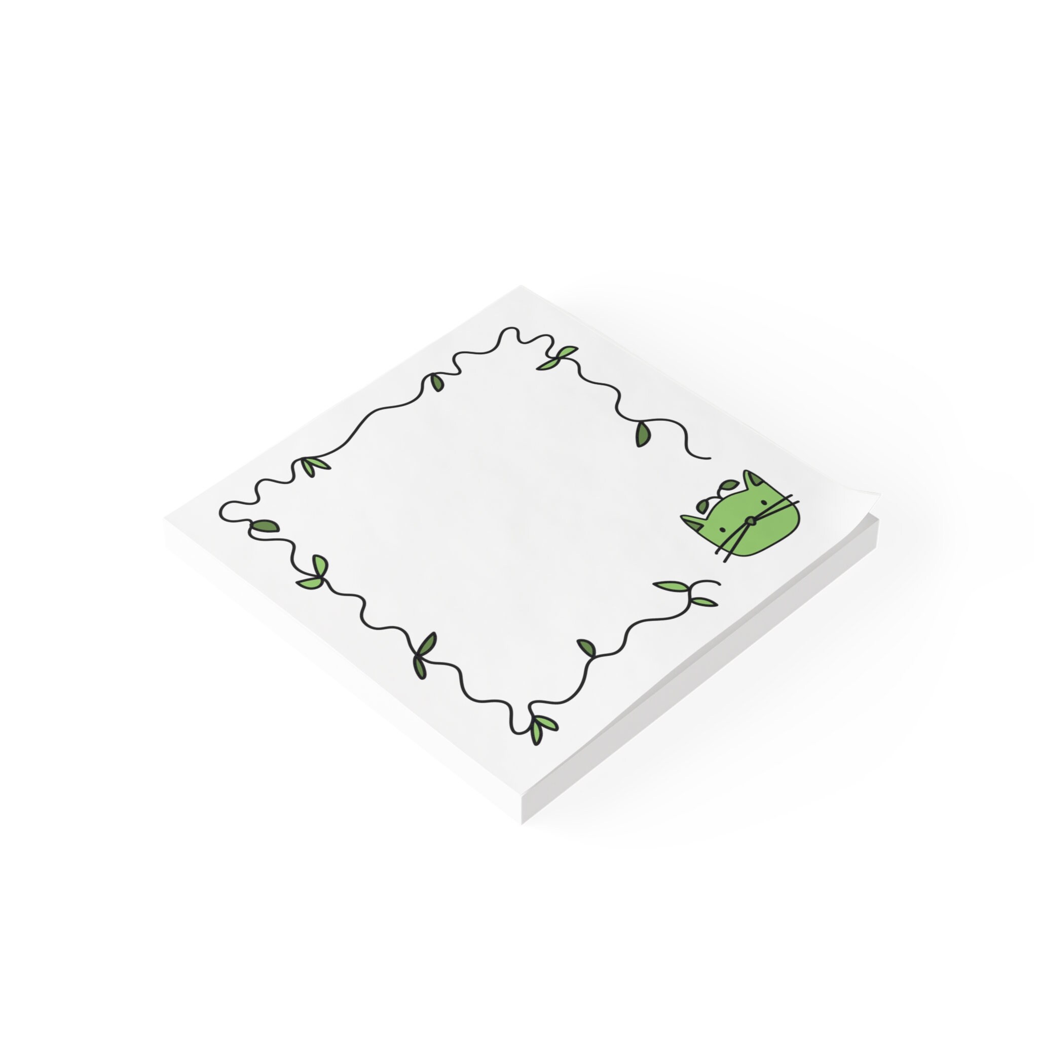 A Cat Named Sprout Sticky Note Pad - Etsy