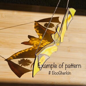 Flora the Bat Stained Glass Pattern Pdf - Etsy