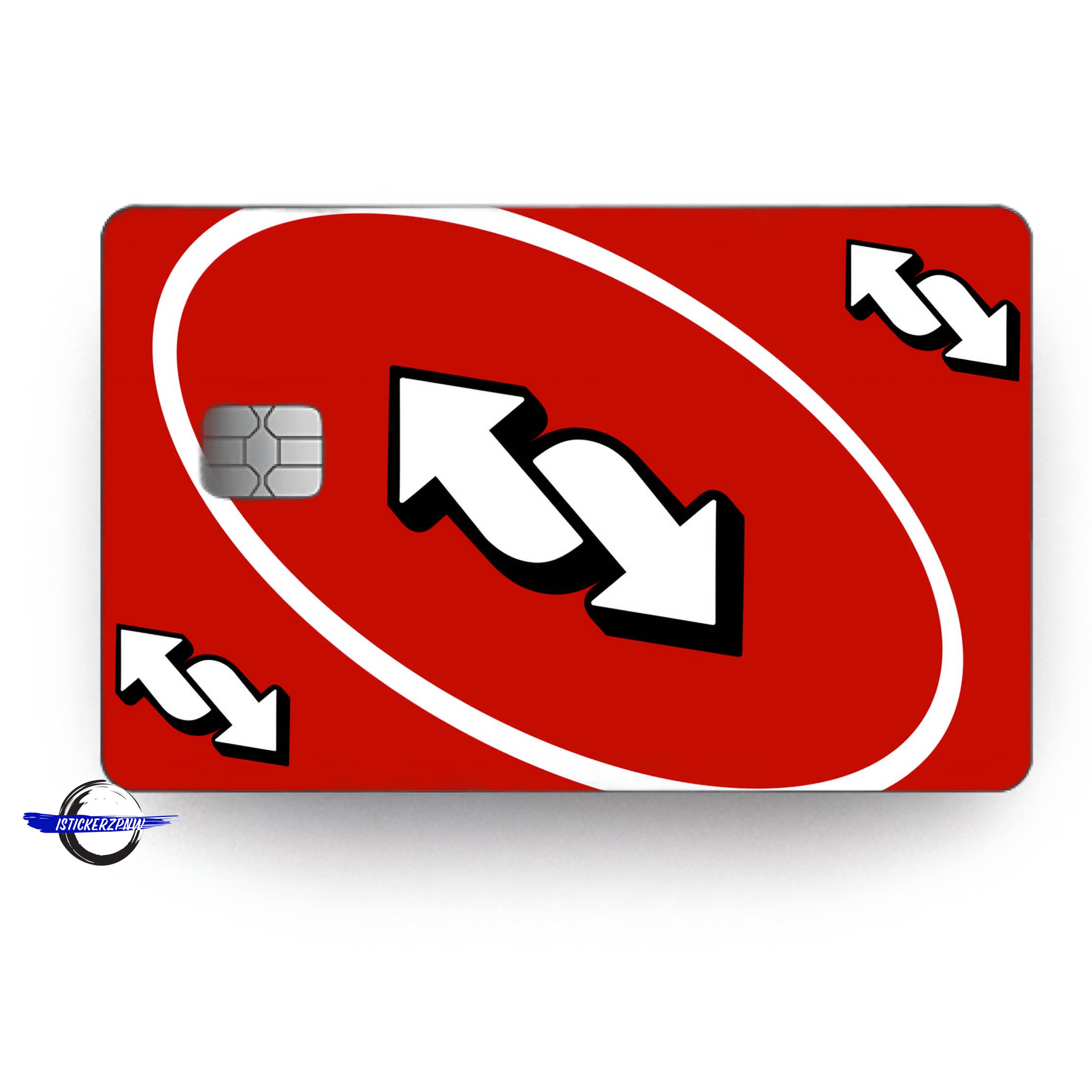 Red Uno Reverse Card Sticker for Sale by SnotDesigns