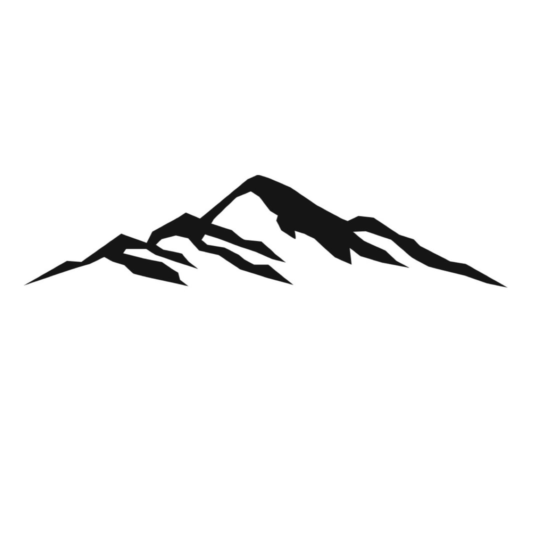 Mountain Range Decal Multiple Colors and Sizes Available Etsy
