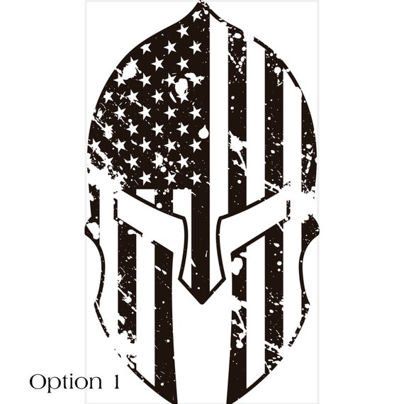 Spartan Helmet 2 Pack American Flag Vinyl Decal Sticker - Etsy