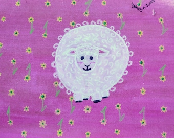 Sheep Blank Greeting Card