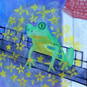 Wish Frog Blank Greeting Card