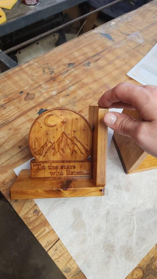 Wooden Book Quote Bookends Design and Quote From A Etsy