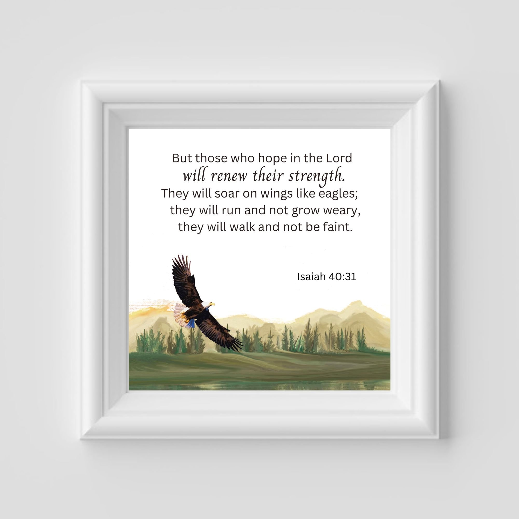 Isaiah 4031 Soar on Wings Like Eagles Bible Verse Printable Wall Art