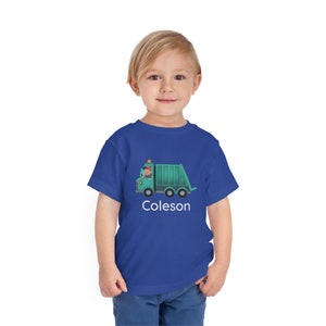 Custom Garbage Truck T-shirt, Custom Trash Shirt, Organic Cotton Tee, Toddler Tee, Boy Gift, Girl Gift T-shirt, Birthday Gift, 2T-5T