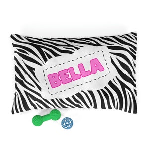 Personalized Pet Bed | Dog Bed | Cat Bedding | Soft Fluffy Dog Bed | Comfy Cozy Bed | Washable Bed | Best Dog Bed | Animal Zebra Print Bed