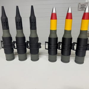 Premium 3D Printed 25mm Ammo Set: M791 APDS-T & M792 HEI-T military memorabilia