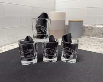 Set of 4 Personalized Laser Engraved Shot Glasses
