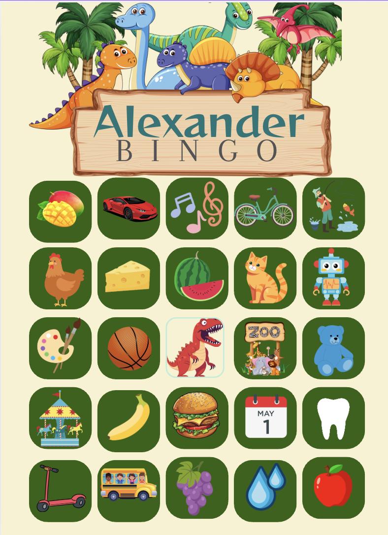 Custom Birthday Bingo Game – Printable Kids Party Activity ...
