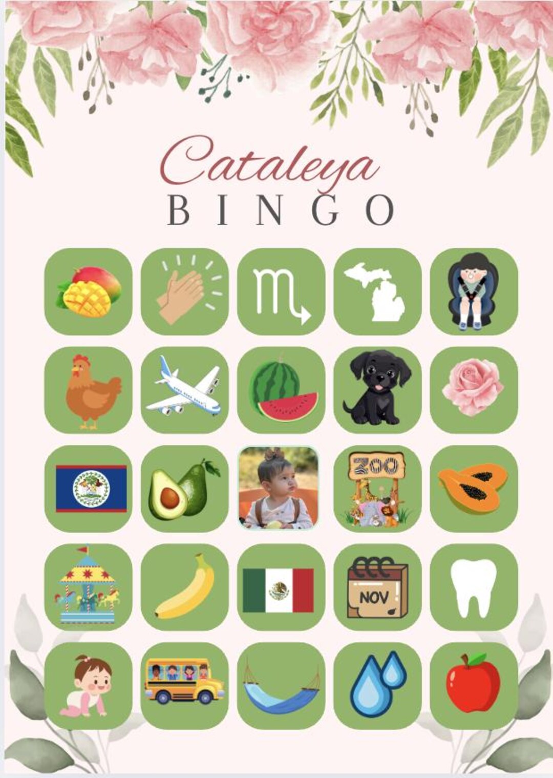 Custom Birthday Bingo Game – Printable Kids Party Activity ...