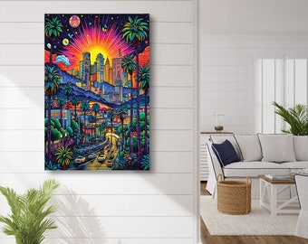 Los Angeles Canvas Art – City of Angels, Ready to Hang