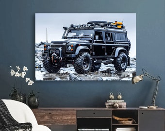 1983 Land Rover Defender 110 - Canvas Art - Ready to Hang