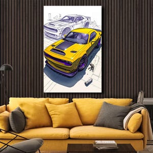 Challenger Demon with Hand Sketch - Canvas Art - Ready to Hang