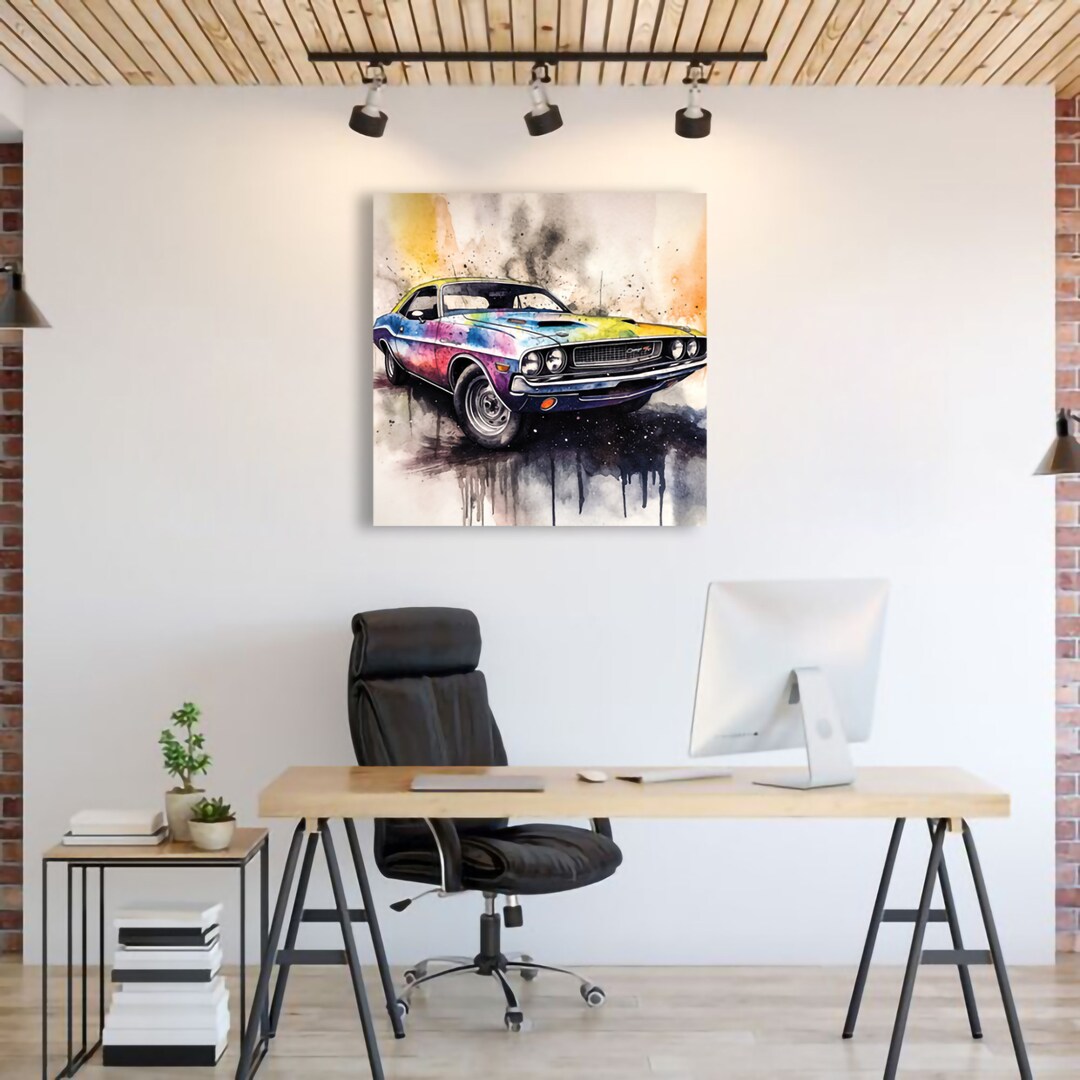 1970 DODGE CHALLENGER GICLEE CANVAS ART PRINT POSTER main image 1